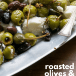roasted olives and feta appetizer