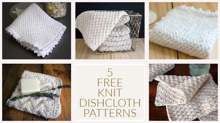 Five Free Knitted Dishcloth Patterns • Nourish and Nestle