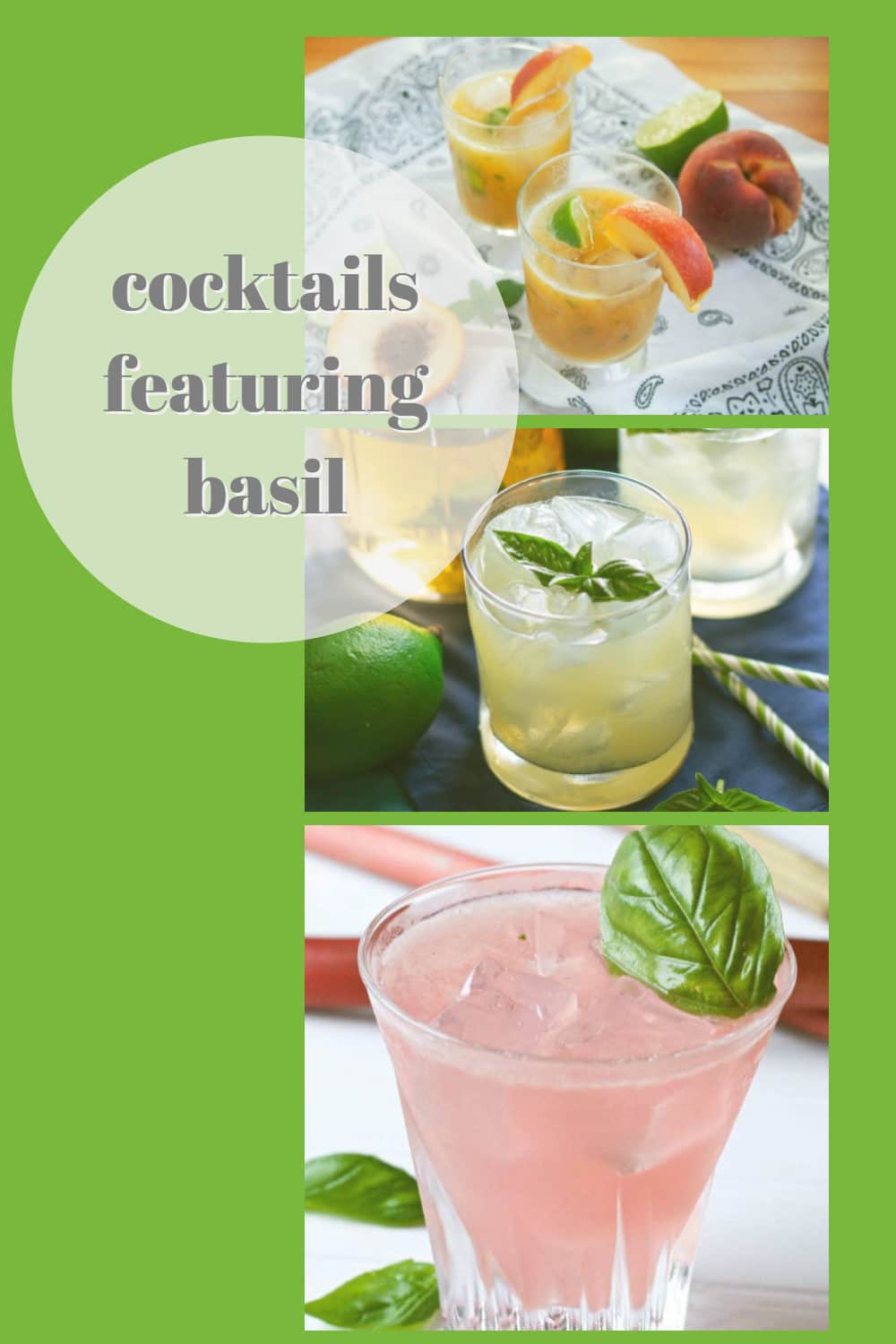 Pin for basil cocktails