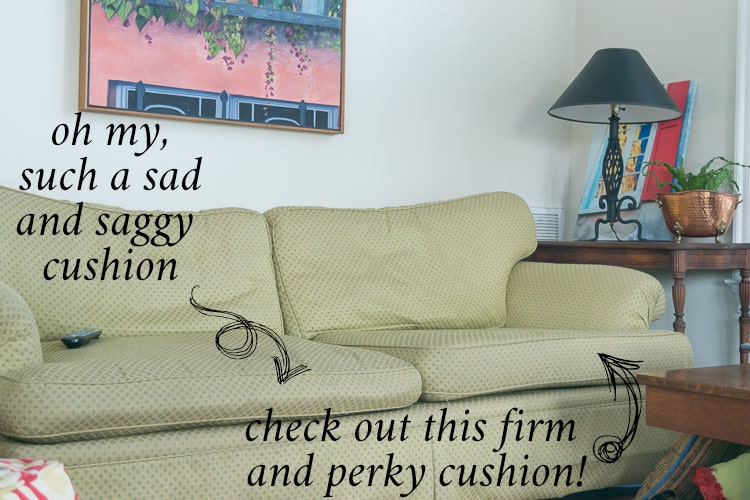 Comparison of sofa cushions.