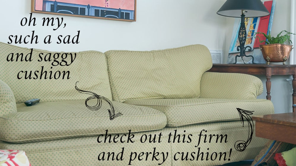 Comparison of sofa cushions.