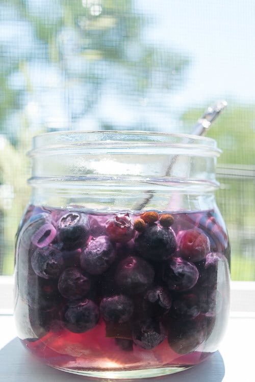 Jar of PIckled Blueberries