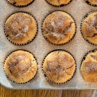 Apple Cider Muffins in Muffin Tin.