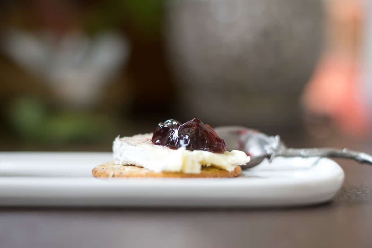 Mulled Wine Jelly is one preserve that can be used on a Meat and Cheese Board