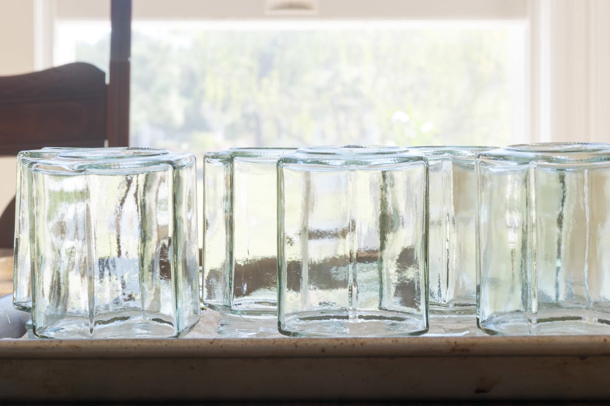 Clean Jars waiting to be filled