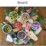 Overhead shot of Holiday Charcuterie Board