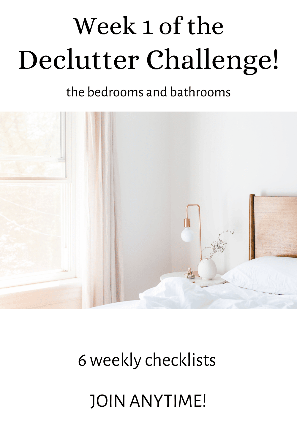 Declutter Checklist for Bedrooms and Bathrooms · Nourish and Nestle