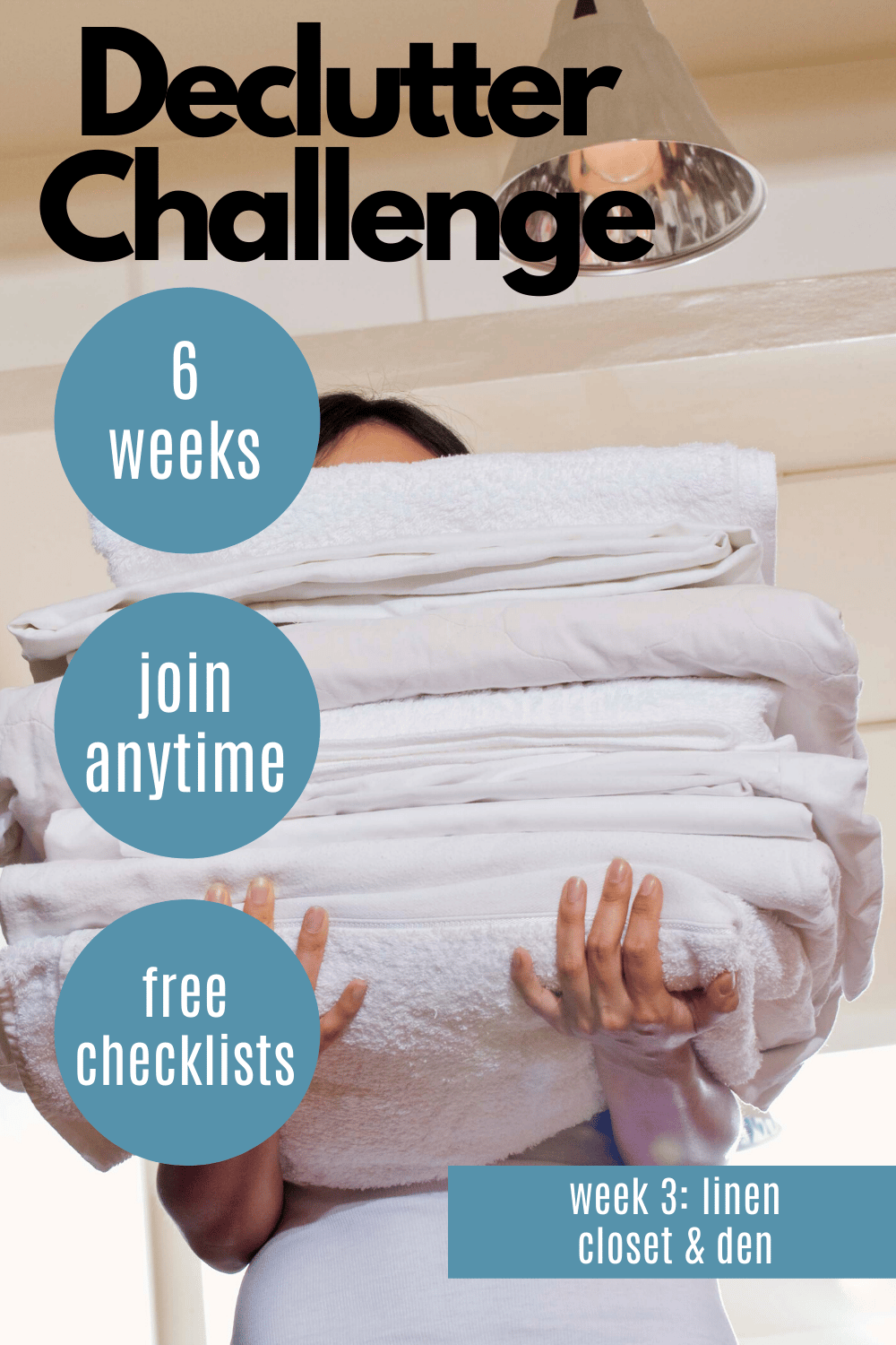 Declutter Your Home Checklist Den & Linen Closet · Nourish and Nestle