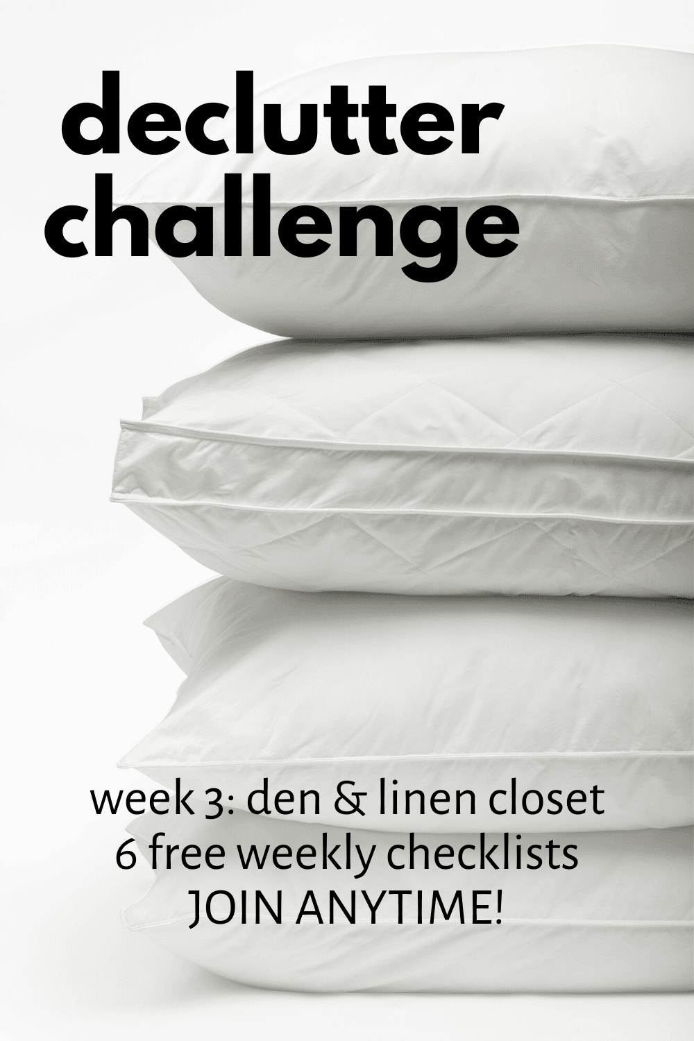 Declutter Your Home Checklist Den & Linen Closet · Nourish and Nestle