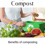 woman putting scraps in a compost bucket