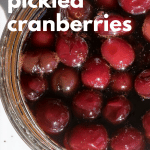 Spiced Pickled Cranberries in a Jar