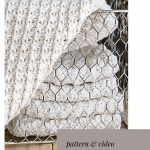 daisy stitch washcloths in a basket