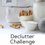 An uncluttered Laundry room image for Declutter Challenge