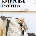 knitted handbag made using knit purse pattern