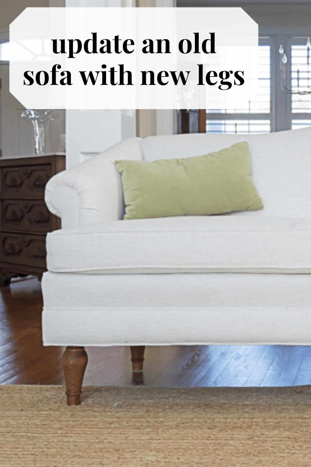 Couch Makeover with New Legs · Nourish and Nestle