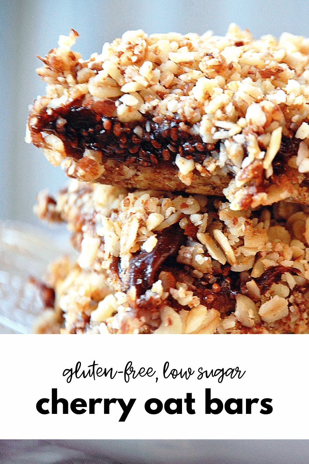 Cherry Oat Bars Recipe Gluten Free and Low Sugar