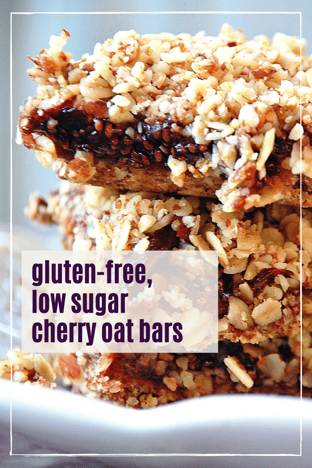 Cherry Oat Bars Recipe Gluten Free and Low Sugar