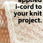 Washcloth with applied i-cord