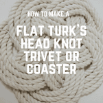 Flat Turk's Head Knot Trivet or Coaster