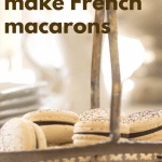 French Macarons in a Silver Basket