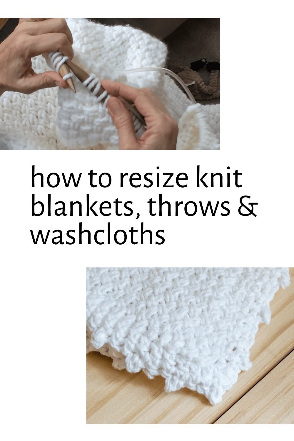 How to Resize a Knit Blanket, Dishcloth or Towel · Nourish and Nestle
