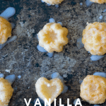 Vanilla Teacakes on cookie sheet
