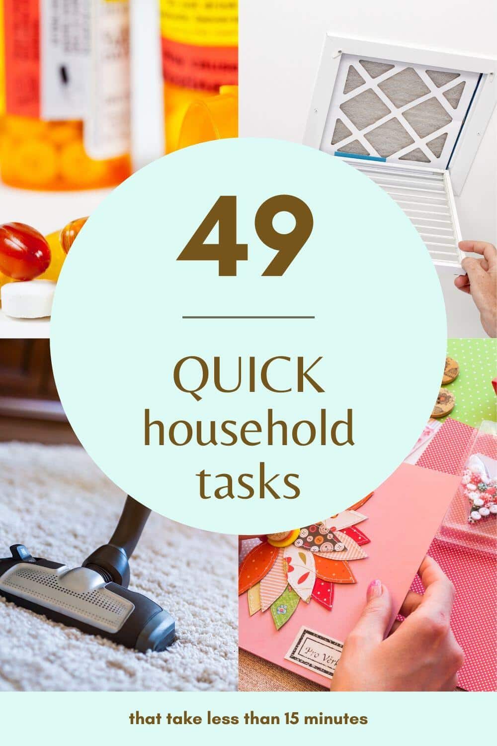 49 Quick Household Tasks 15 Minutes or Less · Nourish and Nestle