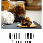 Meyer Lemon and Fig Jam on Goat Cheese