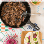 Chile-Braised Short Rib Taco and Pickled Onions
