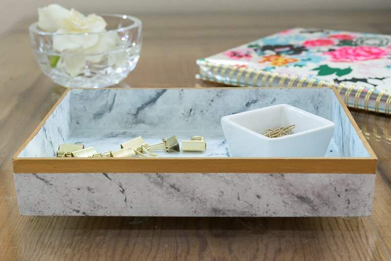 Faux Marble Tray-an Easy DIY