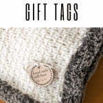Gift Tags on Knitted Blanket