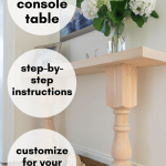 console table shown from the side