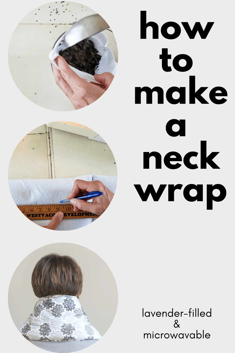 DIY Heated Neck Wrap with Buckwheat & Lavender · Nourish and Nestle