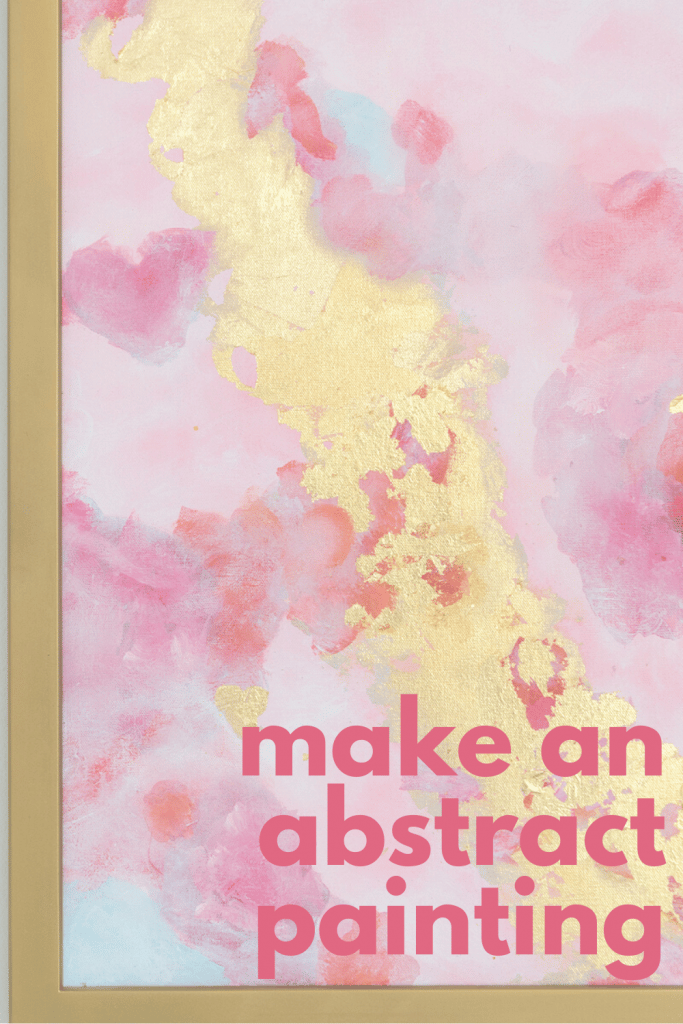 Pink and Gold Abstract Art
