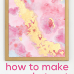 Pink and Gold Abstract Painting