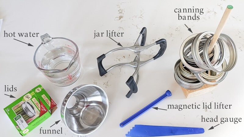 Tools necessary for canning chicken stock