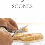Snipping Rosemary over rosemary lemon scones