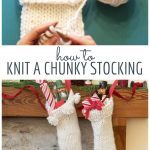 Showing how to knit a Christmas STocking and finished Christmas STockings