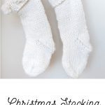 2 White Knit Christmas STockings