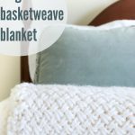 diagonal basketweave blanket on bed