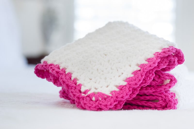 Crochet Washcloth Pattern Using Lemon Peel Stitch