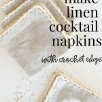 Overhead Shot of Linen Cocktail Napkins