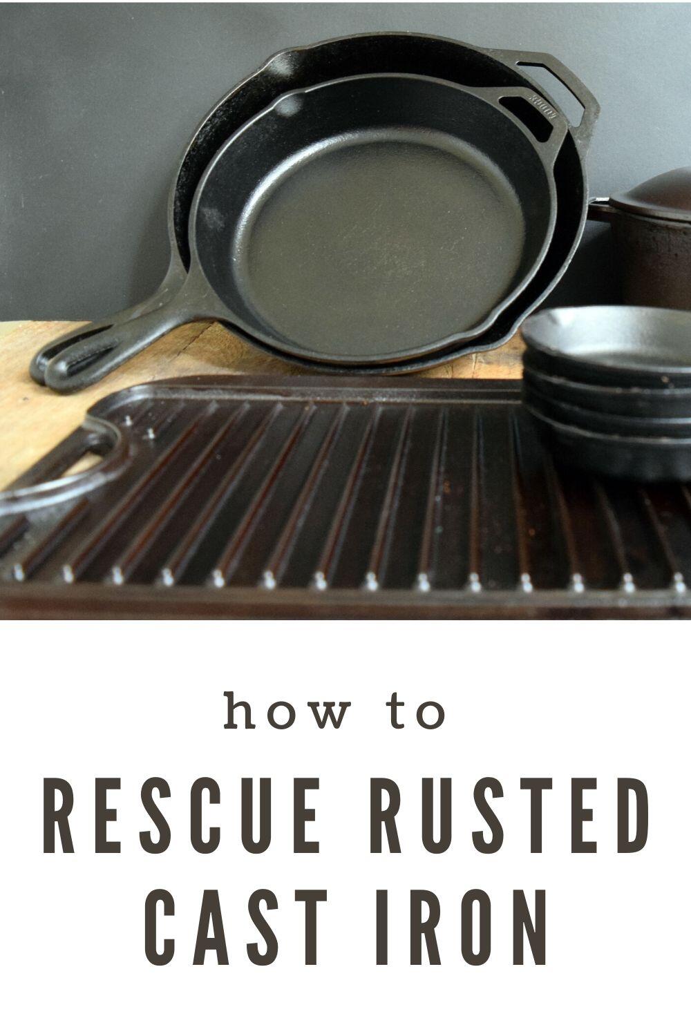 How to Clean a Rusty Cast Iron Skillet · Nourish and Nestle