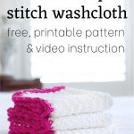 Stack of Lemon Peel Stitch Crochet Washcloths