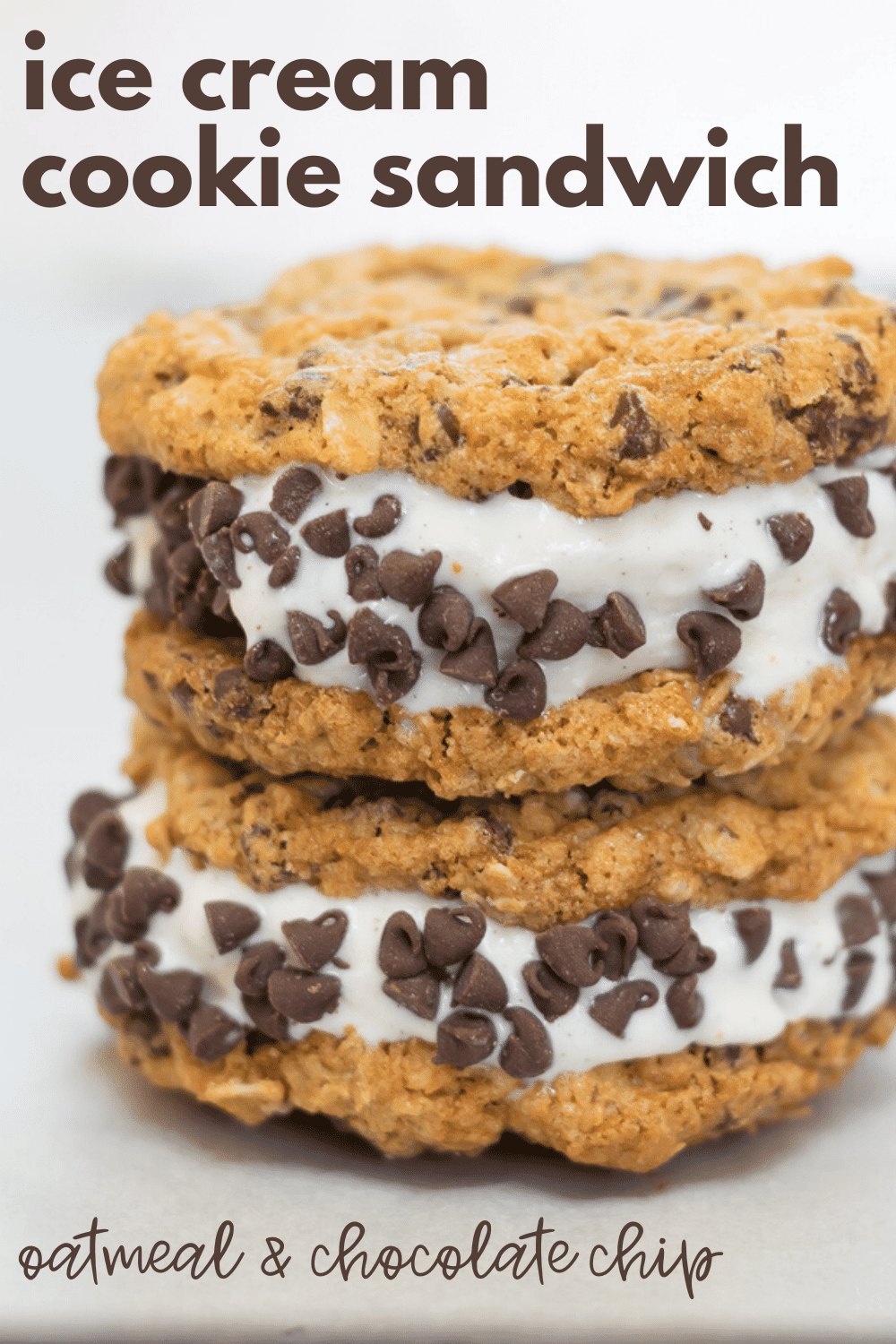 Chocolate Chip Cookie Ice Cream Sandwich · Nourish and Nestle