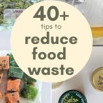 4 images showing ways to reduce food waste