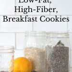 Ingredients for High Fiber Cookies Recipe: oat bran, flaxseed, chia seed, orange, figs and prunes