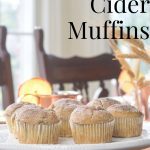 Apple Cider Muffins on Fall Table