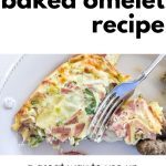 Slice of Baked Omelet with Fork