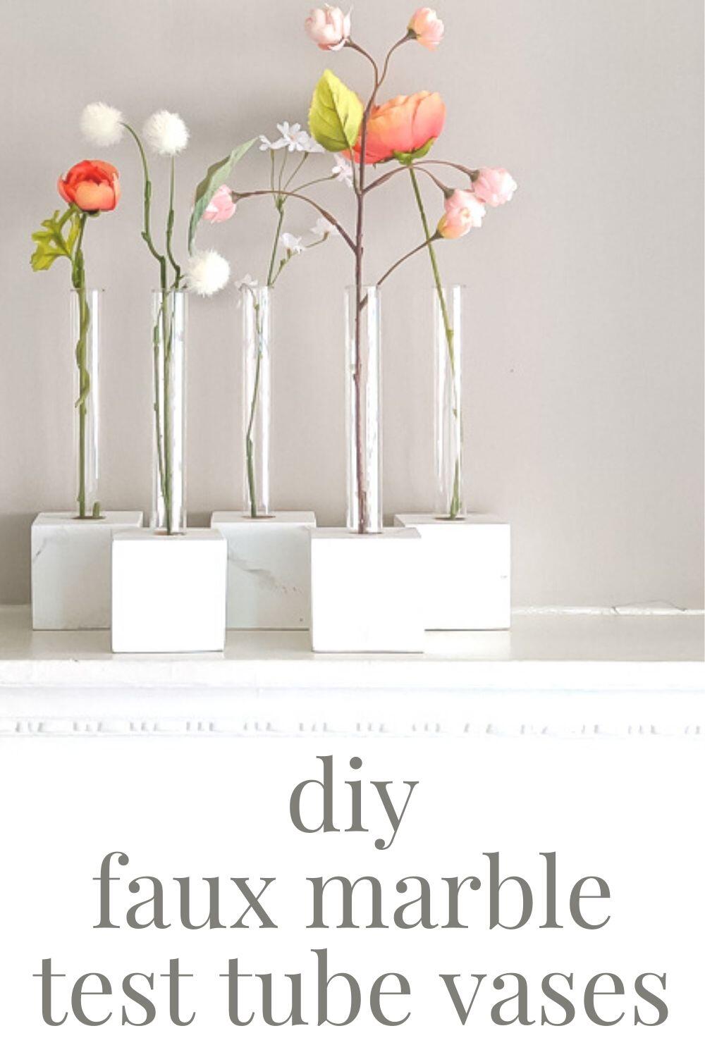 DIY Test Tube Vases with 'marble' base · Nourish and Nestle